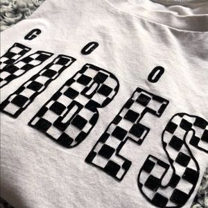 good vibes cropped shirt